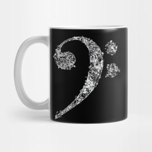 F clef,Bass clef,Love Music,musical notes. Mug